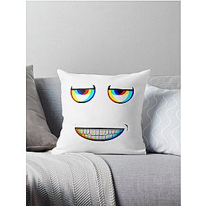 Aphex twin parody trippy face  Throw Pillow