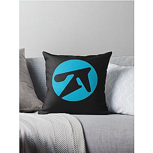 Aphex twin alternative style logo in blue Throw Pillow