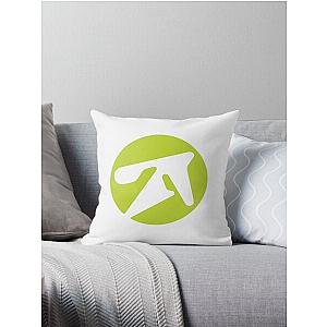 aphex twin alternative style logo in green  Throw Pillow