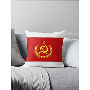 aphex twin ussr flag Throw Pillow