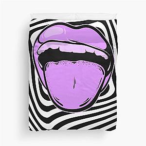 Hypnotic mouth Aphex twin trippy pattern crystal castles Duvet Cover