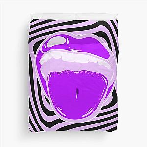 Hypnotic mouth Aphex twin trippy pattern crystal castles Duvet Cover