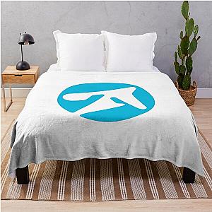 aphex twin alternative style logo in blue  Throw Blanket