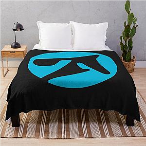 Aphex twin alternative style logo in blue Throw Blanket