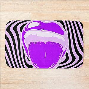 Hypnotic mouth Aphex twin trippy pattern crystal castles Bath Mat