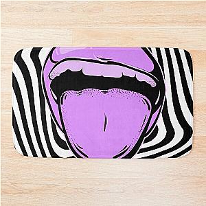 Hypnotic mouth Aphex twin trippy pattern crystal castles Bath Mat