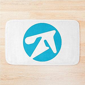 aphex twin alternative style logo in blue  Bath Mat