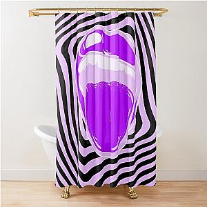 Hypnotic mouth Aphex twin trippy pattern crystal castles Shower Curtain