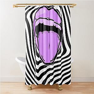 Hypnotic mouth Aphex twin trippy pattern crystal castles Shower Curtain