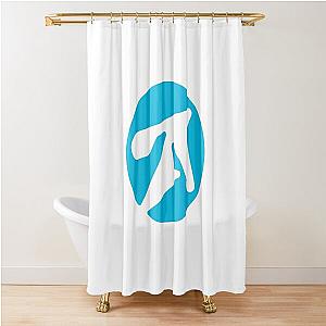 aphex twin alternative style logo in blue  Shower Curtain