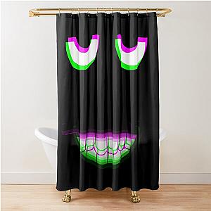 Aphex Twin trippy crippy face, Boards Of Canada Shower Curtain