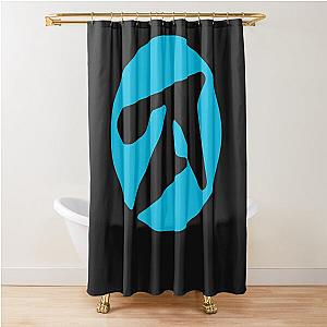 Aphex twin alternative style logo in blue Shower Curtain