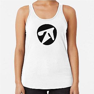 aphex twin alternative style logo in black  Racerback Tank Top