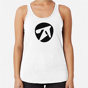 aphex twin alternative style logo in black  Racerback Tank Top