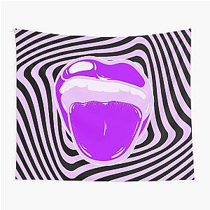 Hypnotic mouth Aphex twin trippy pattern crystal castles Tapestry