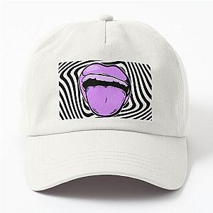 Hypnotic mouth Aphex twin trippy pattern crystal castles Dad Hat