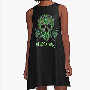 psychedelic skull Aphex twin trippy pattern crystal castles A-Line Dress