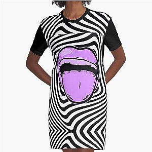 Hypnotic mouth Aphex twin trippy pattern crystal castles Graphic T-Shirt Dress