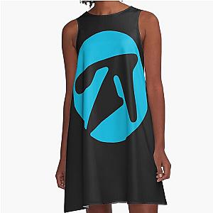 Aphex twin alternative style logo in blue A-Line Dress