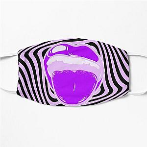 Hypnotic mouth Aphex twin trippy pattern crystal castles Flat Mask