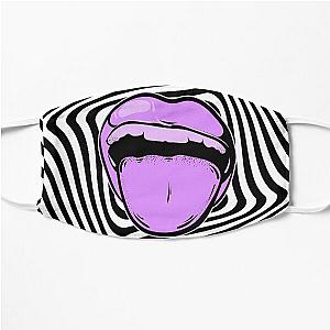 Hypnotic mouth Aphex twin trippy pattern crystal castles Flat Mask