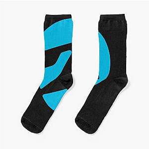 Aphex twin alternative style logo in blue Socks