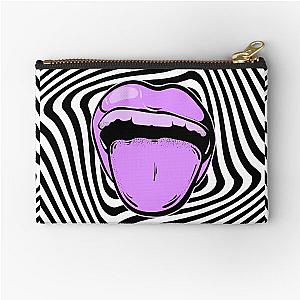 Hypnotic mouth Aphex twin trippy pattern crystal castles Zipper Pouch