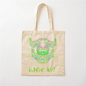 psychedelic skull Aphex twin trippy pattern crystal castles Cotton Tote Bag