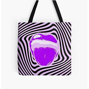 Hypnotic mouth Aphex twin trippy pattern crystal castles All Over Print Tote Bag