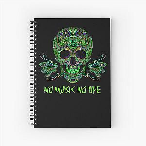 psychedelic skull Aphex twin trippy pattern crystal castles Spiral Notebook