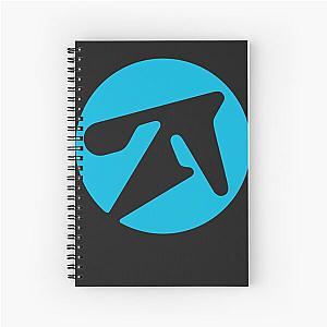 Aphex twin alternative style logo in blue Spiral Notebook