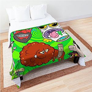 Aqua Teen Hunger Force - Pure Chaos (Green Swirl BG) Comforter