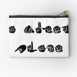 A Quiet Place ASL Black Zipper Pouch