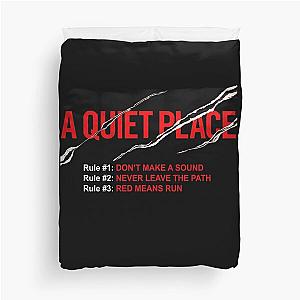 A Quiet Place - Rules Duvet Cover