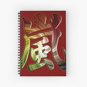 Japan kanji arashi storm hyo type Spiral Notebook