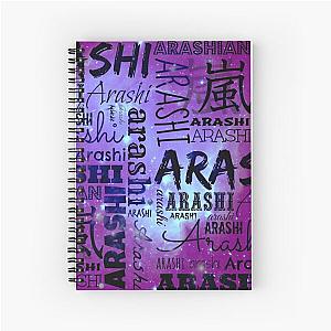 Arashi Text Galaxy Spiral Notebook