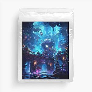 Arcane Aquarius: Enchanted Underwater Sanctuary Duvet Cover