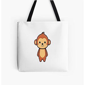 Happy cute monkeys  All Over Print Tote Bag RB0604 [ID555863]