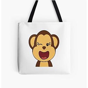 Happy cute monkeys  All Over Print Tote Bag RB0604 [ID555862]