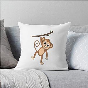 Happy cute monkeys  Throw Pillow RB0604 [ID555811]