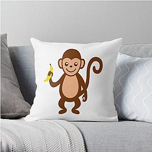 Happy cute monkeys  Throw Pillow RB0604 [ID555810]