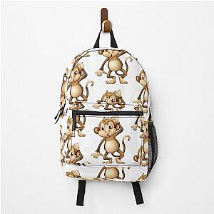 Happy cute monkeys  Backpack RB0604 [ID555828]