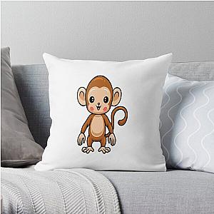 Happy cute monkeys  Throw Pillow RB0604 [ID555806]