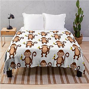 Happy cute monkeys  Throw Blanket RB0604 [ID555722]