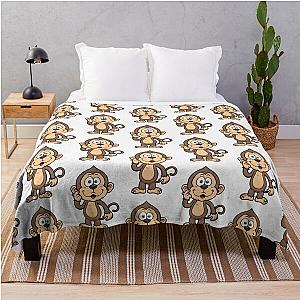 Happy cute monkeys  Throw Blanket RB0604 [ID555711]