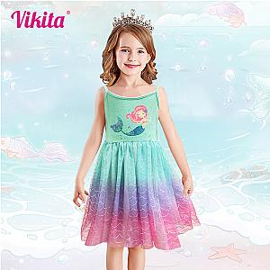 Ariel Mermaid Kids Dress For Girls