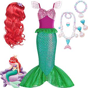 Little Mermaid Ariel Princess Cosplay Costume For Kids