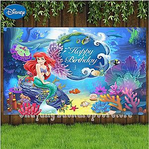 Disney Ariel Little Mermaid Princess Backdrop