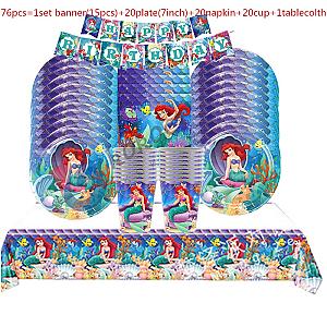 The Little Mermaid Ariel Princess Girls Birthday Party Decorations