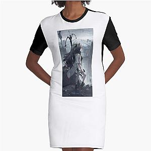 Skyline Schwarz Arknights   Graphic T-Shirt Dress